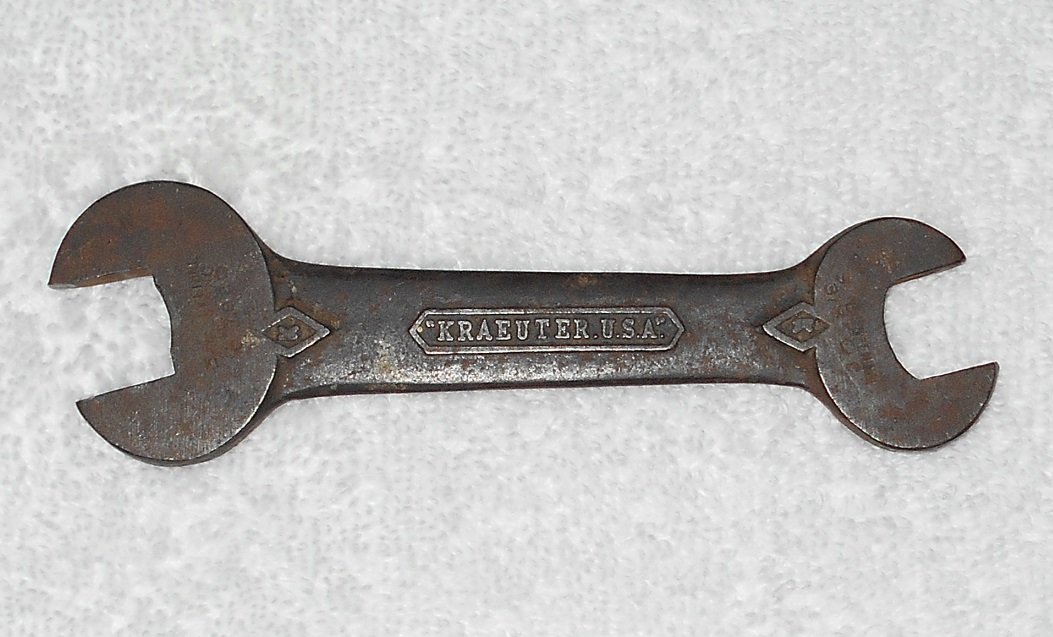 Kraeuter 9/16 Inch & 5/8 Inch Open End Wrench Metal Made In USA
