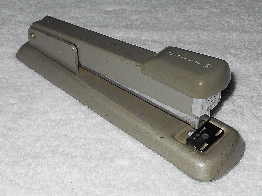 Bates - Vintage Metal Desktop Stapler 56 - Gray - Orange NJ USA