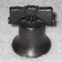 Liberty Bell Ringing Miniature Replica - Metal With Bronze Finish - 2 1/2 Inches - Vintage