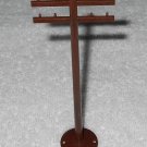 Plasticville - Vintage Brown Plastic Telephone Pole - 5 7/8 Inches