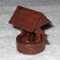Plasticville - Vintage Brown Plastic Wishing Well With Original Bucket