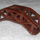 Plasticville - Vintage Brown Plastic Garden Pond Bridge - 4 1/2 Inches - USA