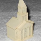 Christmas Light Cover - Town Hall - Ivory White - Plastic - Vintage