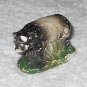 Putz - Vintage Black & Gray Pig Composite Material Figure - Original Paint