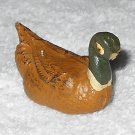 Putz - Vintage Tan & Green Duck Composite Material Figure - Damaged - Italy Putz - Vintage Tan & Green Duck Composite Material Figure - Damaged - Italy
