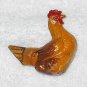 Putz - Vintage Tan & Brown Rooster Composite Material Figure - Missing Metal Feet