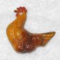 Putz - Vintage Tan & Brown Rooster Composite Material Figure - Missing Metal Feet