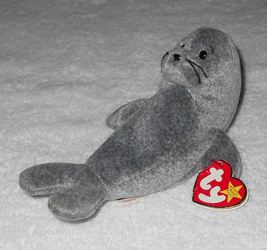 Ty Beanie Baby - Slippery - Seal - 4222 - Tags Attached - 1998 - Vintage