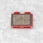 LEGO - White & Black Grille Sticker - On Red 1x2 Brick - From 6390 Main Street - 3004pb032 - Vintage