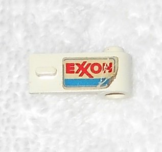 LEGO - EXXON Sticker - On White Right Door - From 6696 Exxon Fuel Tanker - 3821pb017 - Vintage