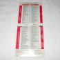 Concorde International - Calorie Counter Slide Card - Latest And Most Complete - USA - 1983