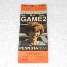 Penn State vs Maryland College Football - September 11, 1982 - Ticket Stub - Beaver Stadium PA