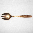 International Silver - Gold Electroplated Serving Fork - Americana Golden Heritage - Golden Scroll