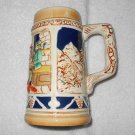 Vintage Ceramic Beer Stein Mug With Tavern & Mountain Scenes - Occupied Japan
