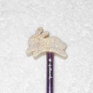 Hallmark - Dazzle Rabbit Topper On Original Wooden Pencil - Glitter - Unsharpened - Vintage Hallmark - Dazzle Rabbit Topper On Original Wooden Pencil - Glitter - Unsharpened - Vintage