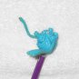 Russ - Blue Rubber Alien Pencil Topper On Original Wooden Pencil - Unsharpened - Vintage