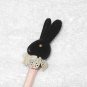 D56 - Hippity Hop Black Rabbit Topper On Original Wooden Pencil - Unsharpened - Vintage