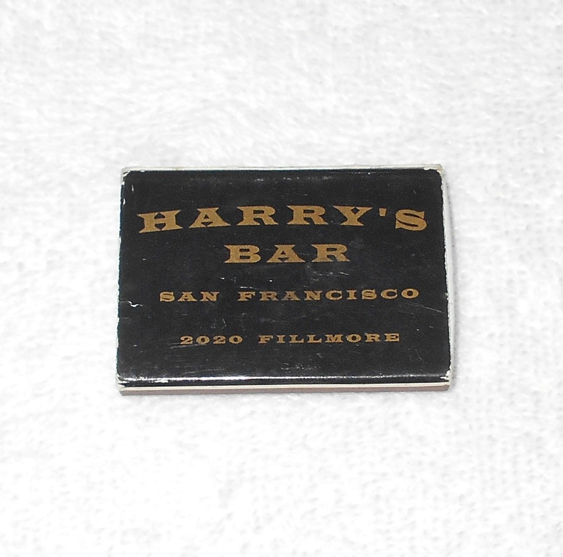 Harry's Bar San Francisco CA - Matchbox With (x20) Unused Matches - Spotlight USA