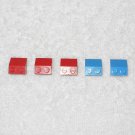 LEGO Vintage - (x5) Old Short Thin Font Slopes 2 x 2 With Rough Texture - Red & Blue - 3039 LEGO Vintage - (x5) Old Short Thin Font Slopes 2 x 2 With Rough Texture - Red & Blue - 3039