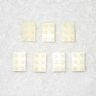LEGO Vintage - (x7) Old Open O Font Bricks 2 x 3 - White - Part # 3002old LEGO Vintage - (x7) Old Open O Font Bricks 2 x 3 - White - Part # 3002old