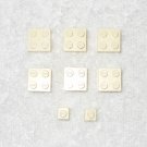 LEGO Vintage - (x8) Old Open O Font Bricks 2 x 2 & 1 x 1 - White - 3003old 3005 LEGO Vintage - (x8) Old Open O Font Bricks 2 x 2 & 1 x 1 - White - 3003old 3005