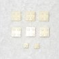 LEGO Vintage - (x8) Old Open O Font Bricks 2 x 2 & 1 x 1 - White - 3003old 3005