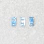 LEGO Vintage - (x3) Old Short Font Bricks 1 x 2 - Phone Sticker - Blue - 3065