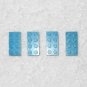 LEGO Vintage - (x4) Old Open O Font Bricks 2 x 4 - Blue - 3001old