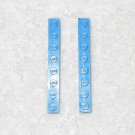 LEGO Vintage - (x2) Bricks 1 x 8 Without Bottom Tubes With Cross Supports - Blue - crssprt01
