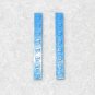 LEGO Vintage - (x2) Bricks 1 x 8 Without Bottom Tubes With Cross Supports - Blue - crssprt01
