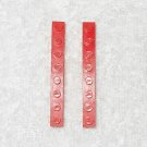 LEGO Vintage - (x2) Bricks 1 x 8 Without Bottom Tubes - Lighter Red, Hard Plastic - crssprt01 LEGO Vintage - (x2) Bricks 1 x 8 Without Bottom Tubes - Lighter Red, Hard Plastic - crssprt01