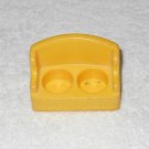 Fisher Price 492 - Vintage Little People Two Seat Sofa Couch - Yellow - Plastic