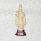 Infant Jesus Of Prague - Vintage White Plastic Figure On Base - 2 7/8" - ESM Italy