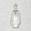 Infant Jesus Of Prague - Pearl White Plastic Figure With Gold Trim - 3 1/2 Inches Infant Jesus Of Prague - Pearl White Plastic Figure With Gold Trim - 3 1/2 Inches