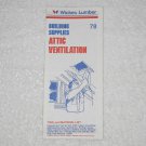 Wickes Lumber - How To Booklet 78 - Attic Ventilation - Building Supplies - USA