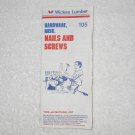 Wickes Lumber - How To Booklet 105 - Nails And Screws - Hardware Misc - USA