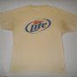 Vintage Miller Lite T Shirt - Blue Oval Logo - XL - 100% Cotton - White