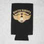 South Dakota Koozie Can Cooler - Land Of The Free Eagle - Black Fabric - Tall