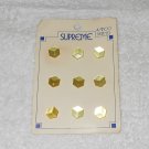Supreme Dept 173 Buttons - (x9) Vintage 1/2" Plastic Translucent Yellow Hexagon - On Card Supreme Dept 173 Buttons - (x9) Vintage 1/2" Plastic Translucent Yellow Hexagon - On Card