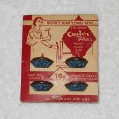 Belloch Cush n Glides - (x4) Vintage Furniture Slides - Blue Fabric - On Card