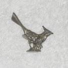 Vintage Roadrunner Bird Solid Pewter Metal Figure - 1 3/4 Inches