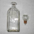Armstrong - Vintage Clear Glass Decanter Bottle With Stopper - Sailing Ship Armstrong - Vintage Clear Glass Decanter Bottle With Stopper - Sailing Ship