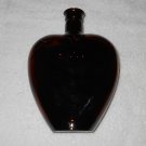 Paul Masson - Vintage Brown Glass Heart Shaped Bottle Decanter - 7 1/2 Inches Paul Masson - Vintage Brown Glass Heart Shaped Bottle Decanter - 7 1/2 Inches