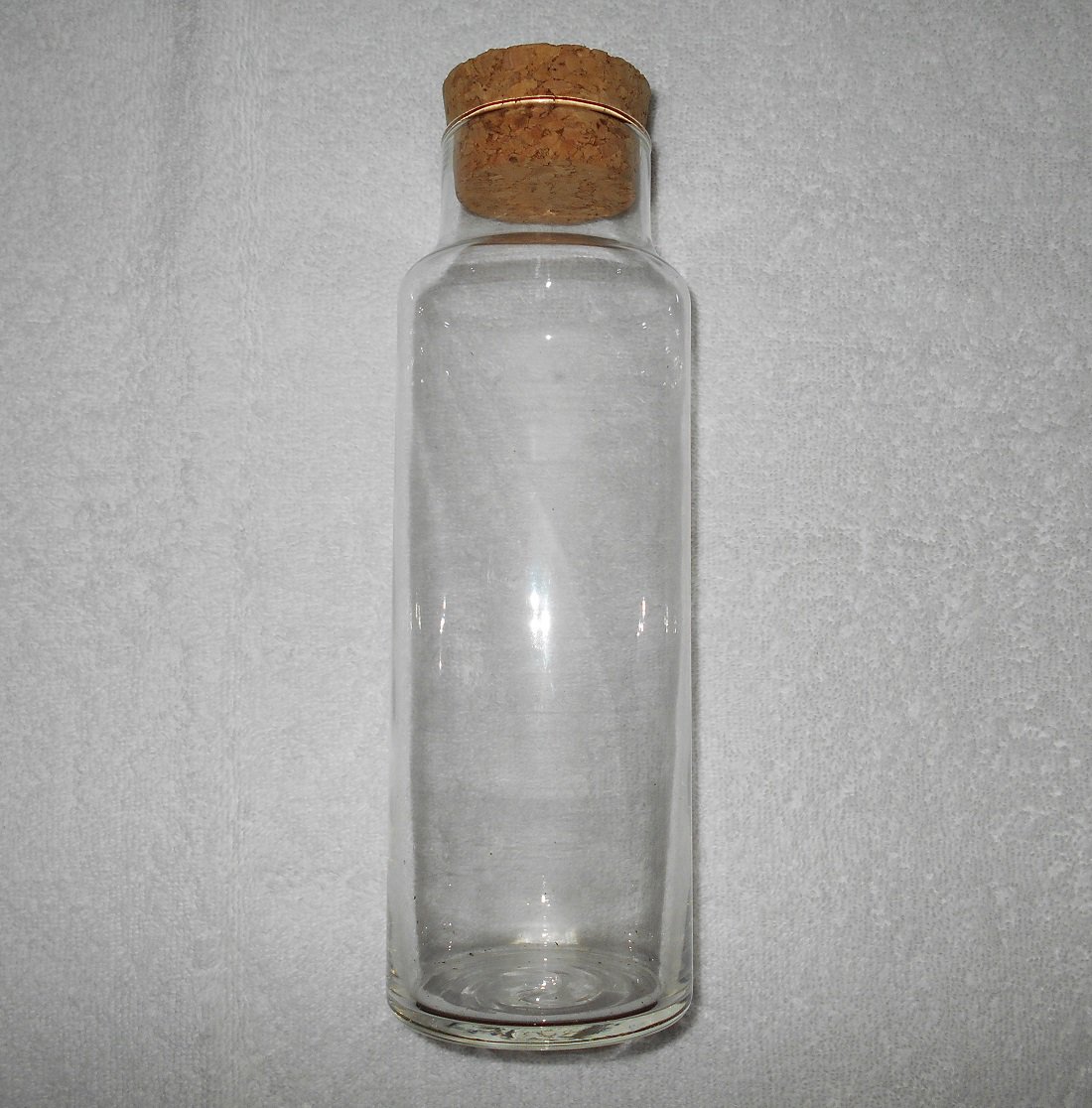 Clear Glass Canister Jar With Cork Stopper - 10 Inches - Cylindrical