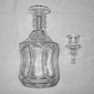 1870 - Vintage Clear Glass Decanter Bottle With Stopper - Circular With Facets 1870 - Vintage Clear Glass Decanter Bottle With Stopper - Circular With Facets