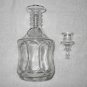 1870 - Vintage Clear Glass Decanter Bottle With Stopper - Circular With Facets