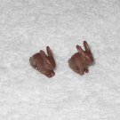 Playmobil - Rabbits - Set Of Two - Brown - Part # 30610990 - From 4450 Bunny Workshop 2003