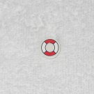 LEGO Police - White Round Tile With Life Preserver Sticker - 4150p07 - From 6540 1991