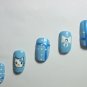 Hello Kitty Nails in Soft Blue Sky