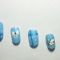 Hello Kitty Nails in Soft Blue Sky